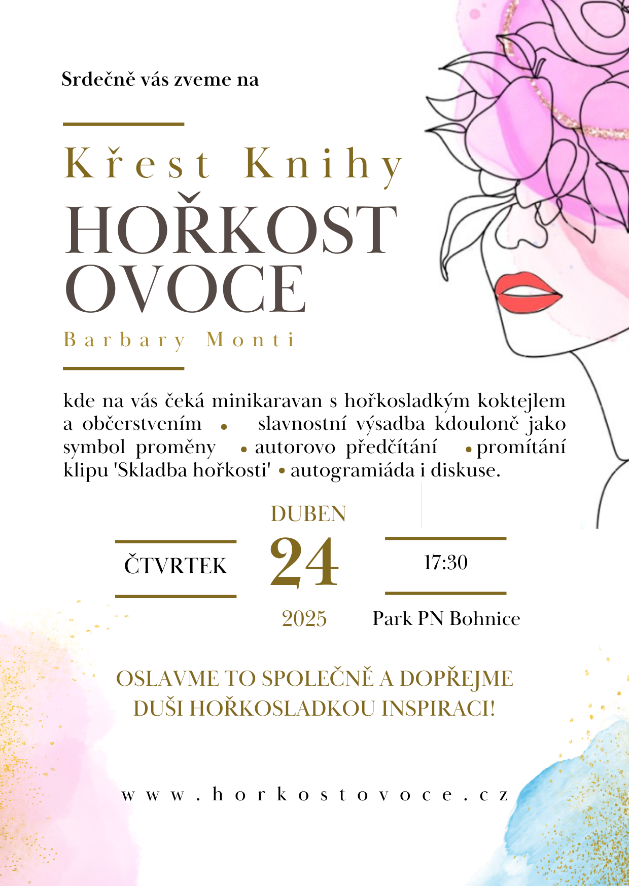 Pozvánka Křest Hořkost Ovoce